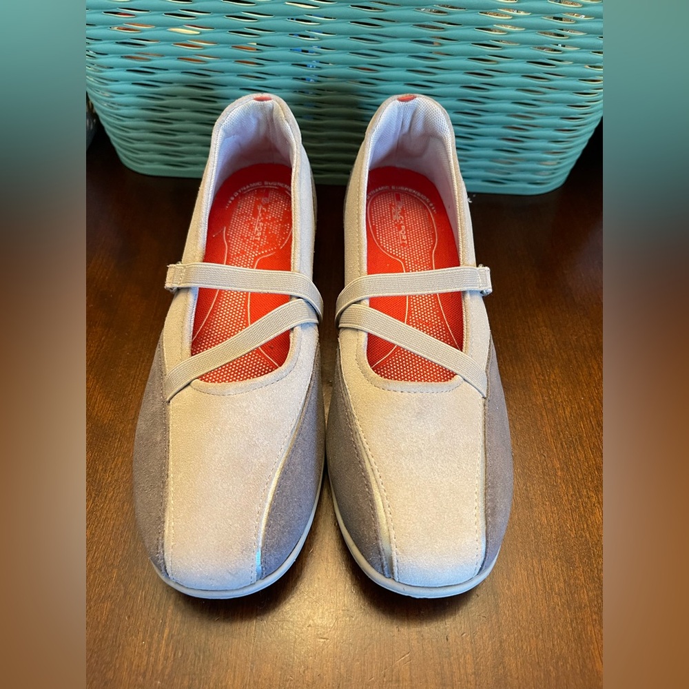 Rockport XCS Beige Suede Mary Jane Flats